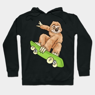 Sloth as Skateboarder with Skateboard Hoodie